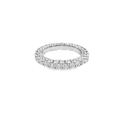 Three Sided Diamond Eternity Ring in Platinum