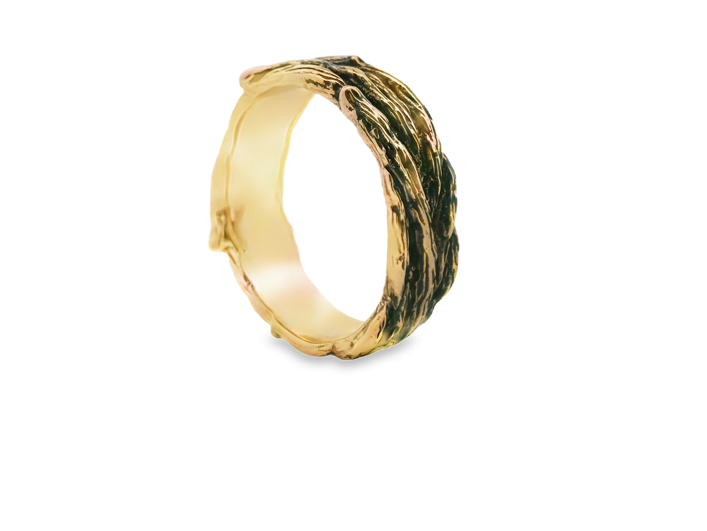Men's Tree Branch Design Ring in 14K Yellow Gold