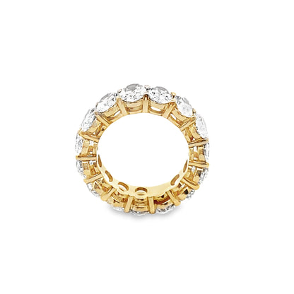 LKS Oval-Cut Diamond Eternity Ring in 14K Yellow Gold