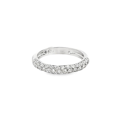 Halfway Diamond Pave Ring in 14K White Gold