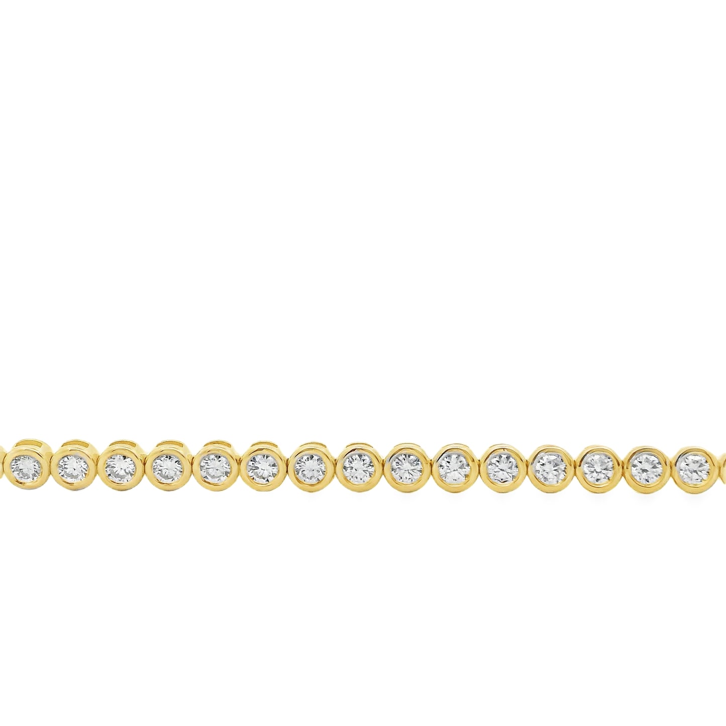 Bezel Set Round Diamond Tennis Bracelet