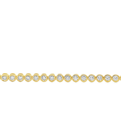 Bezel Set Round Diamond Tennis Bracelet