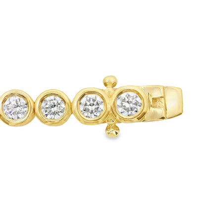 Bezel Set Round Diamond Tennis Bracelet