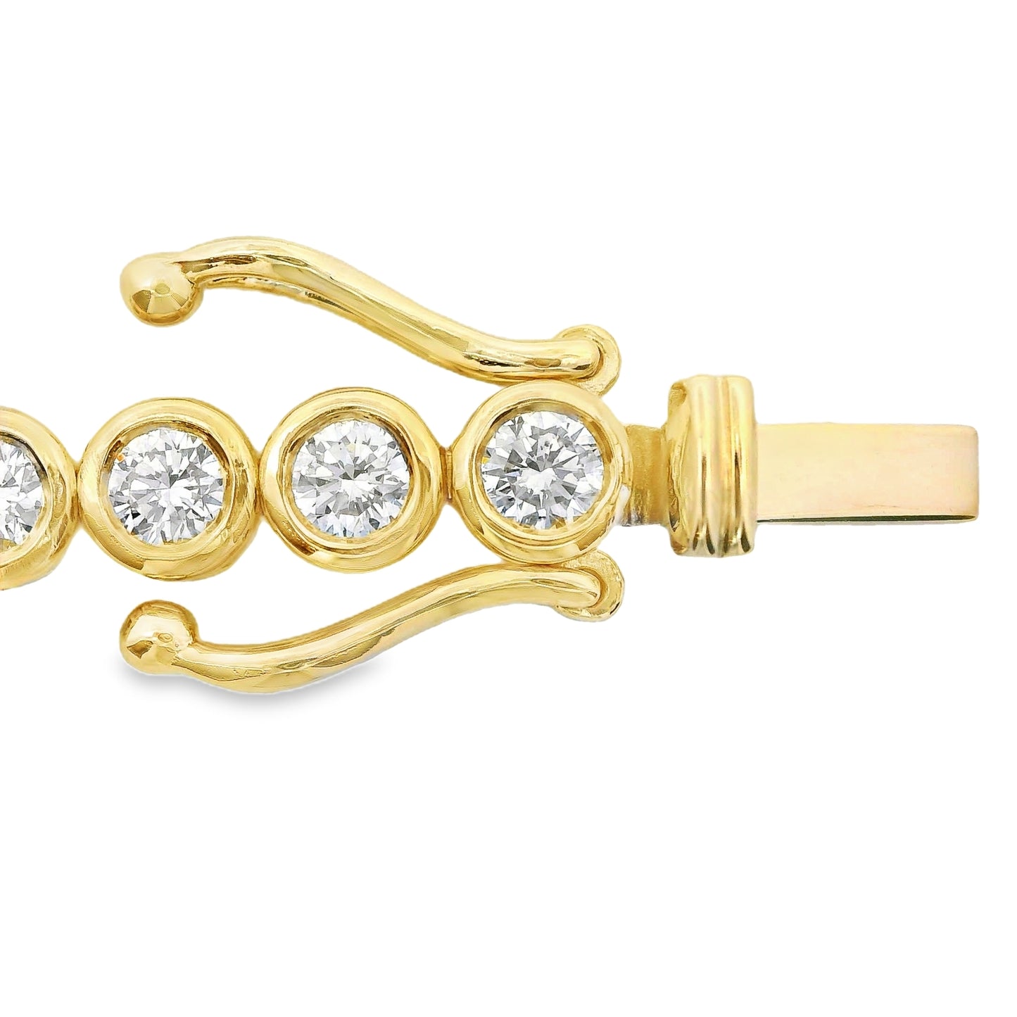 Bezel Set Round Diamond Tennis Bracelet