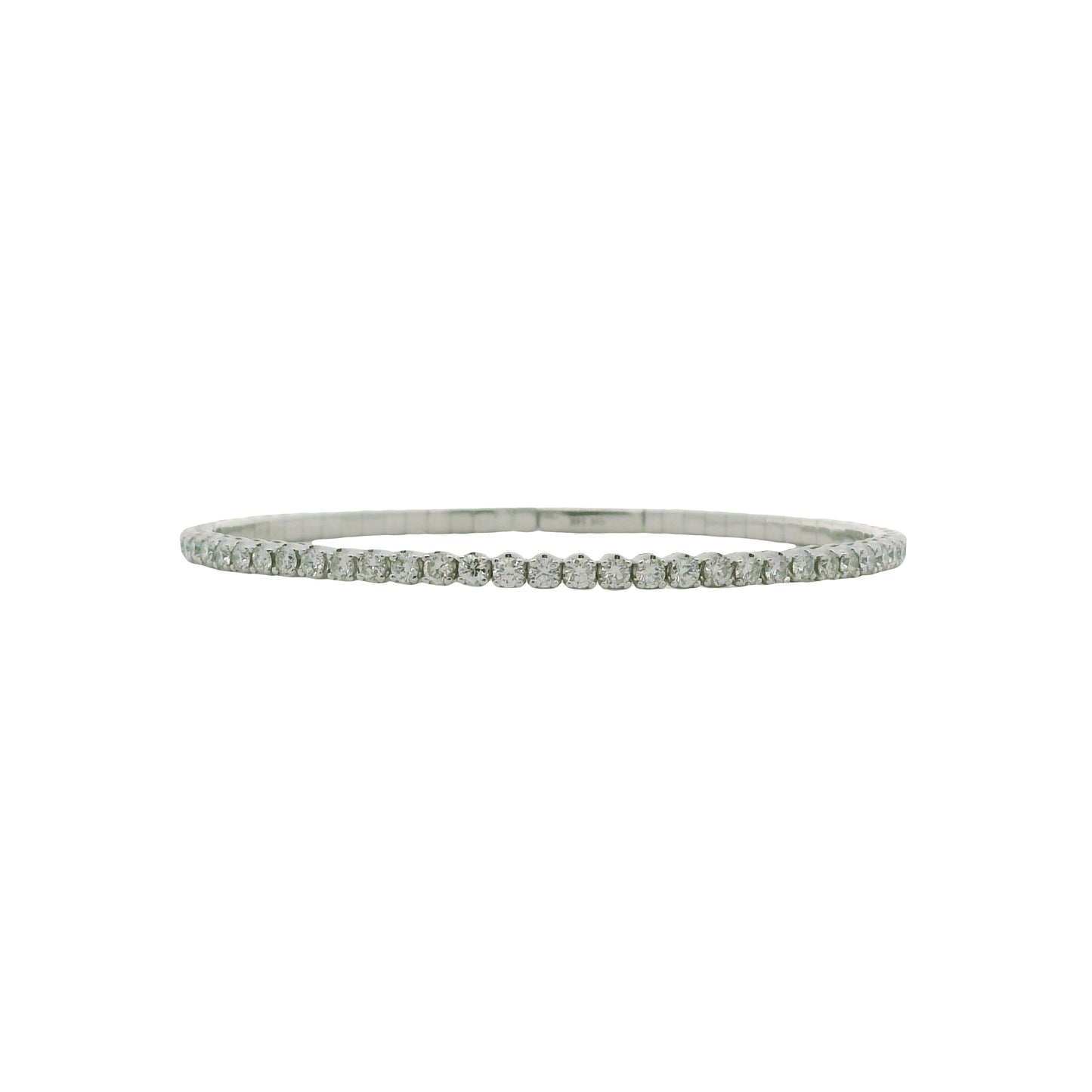 Flexible Diamond Bangle Cupcake Bracelet in 14K Gold