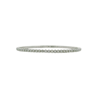Flexible Diamond Bangle Cupcake Bracelet in 14K Gold