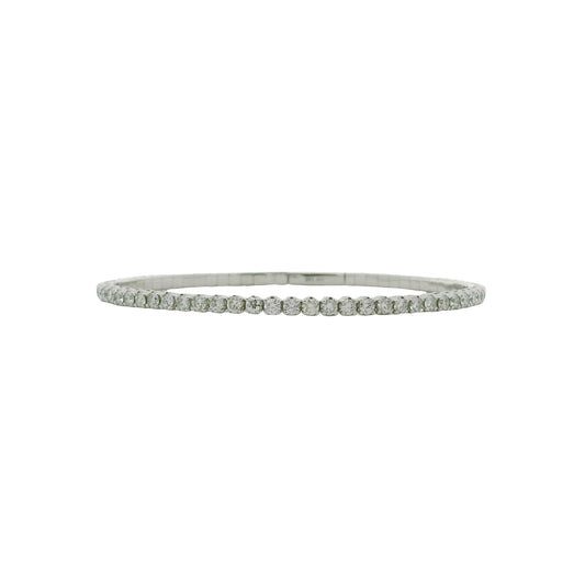 Flexible Diamond Bangle Cupcake Bracelet in 14K Gold