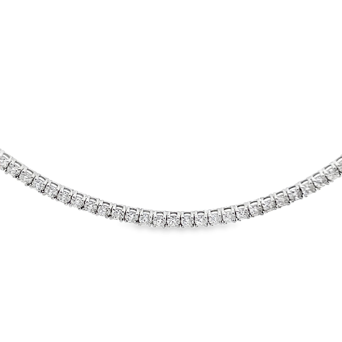 Halfway Diamond Tennis Chain Necklace in 14K Gold