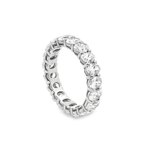 Oval-Cut Diamond Eternity Ring in Platinum