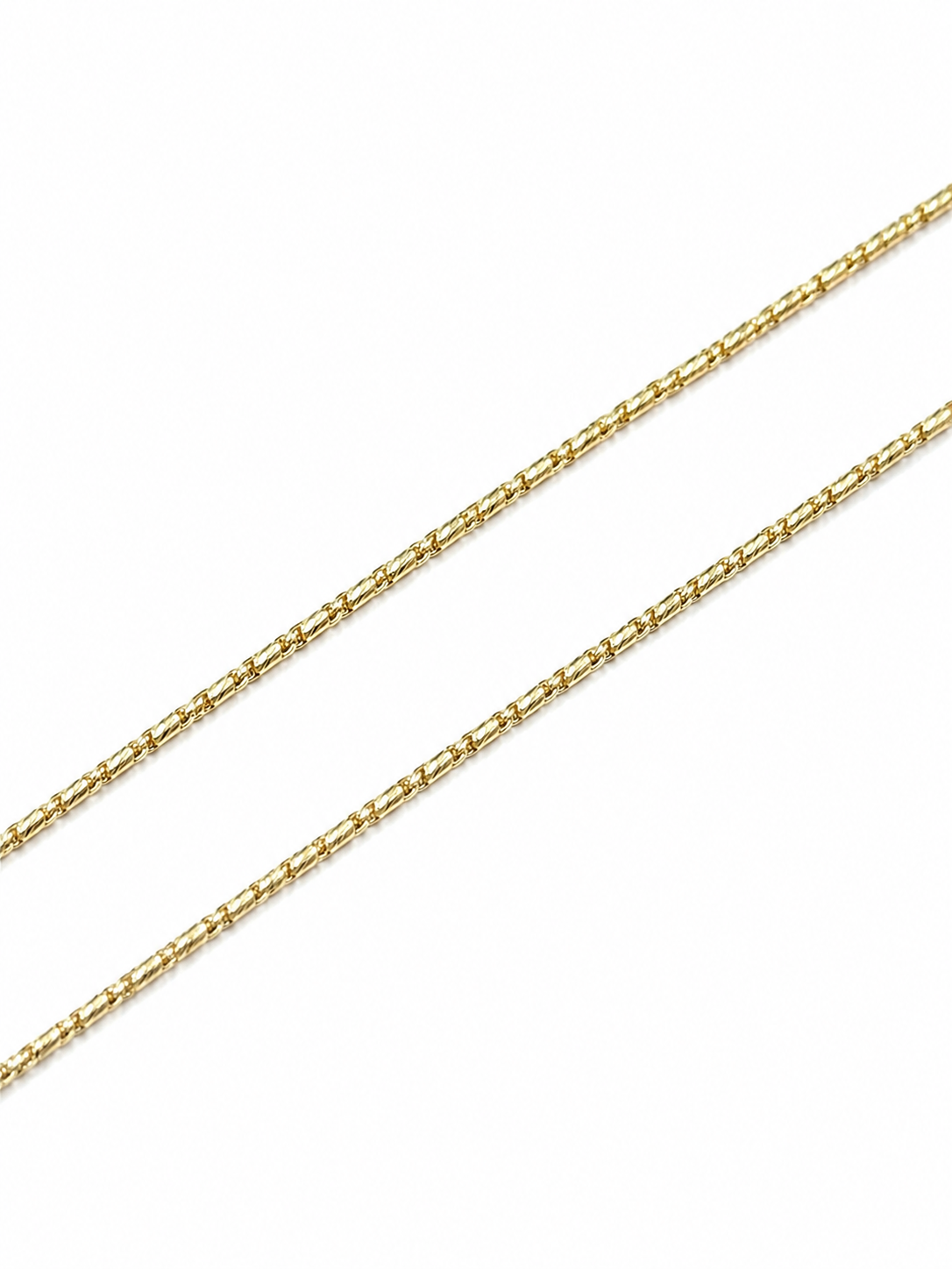Gradual Three Stone Linear Diamond Bubble Necklace in 14K Yellow Gold