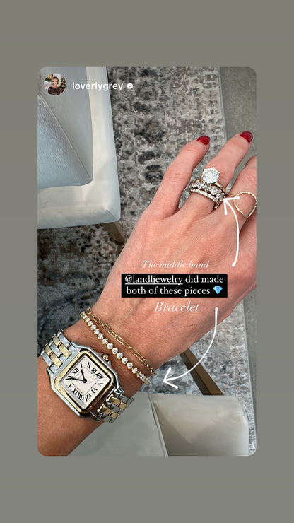 Loverly Grey’s Oval-Cut Diamond Band in 14K Gold or Platinum