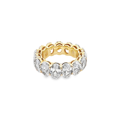 LKS Oval-Cut Diamond Eternity Ring in 14K Yellow Gold