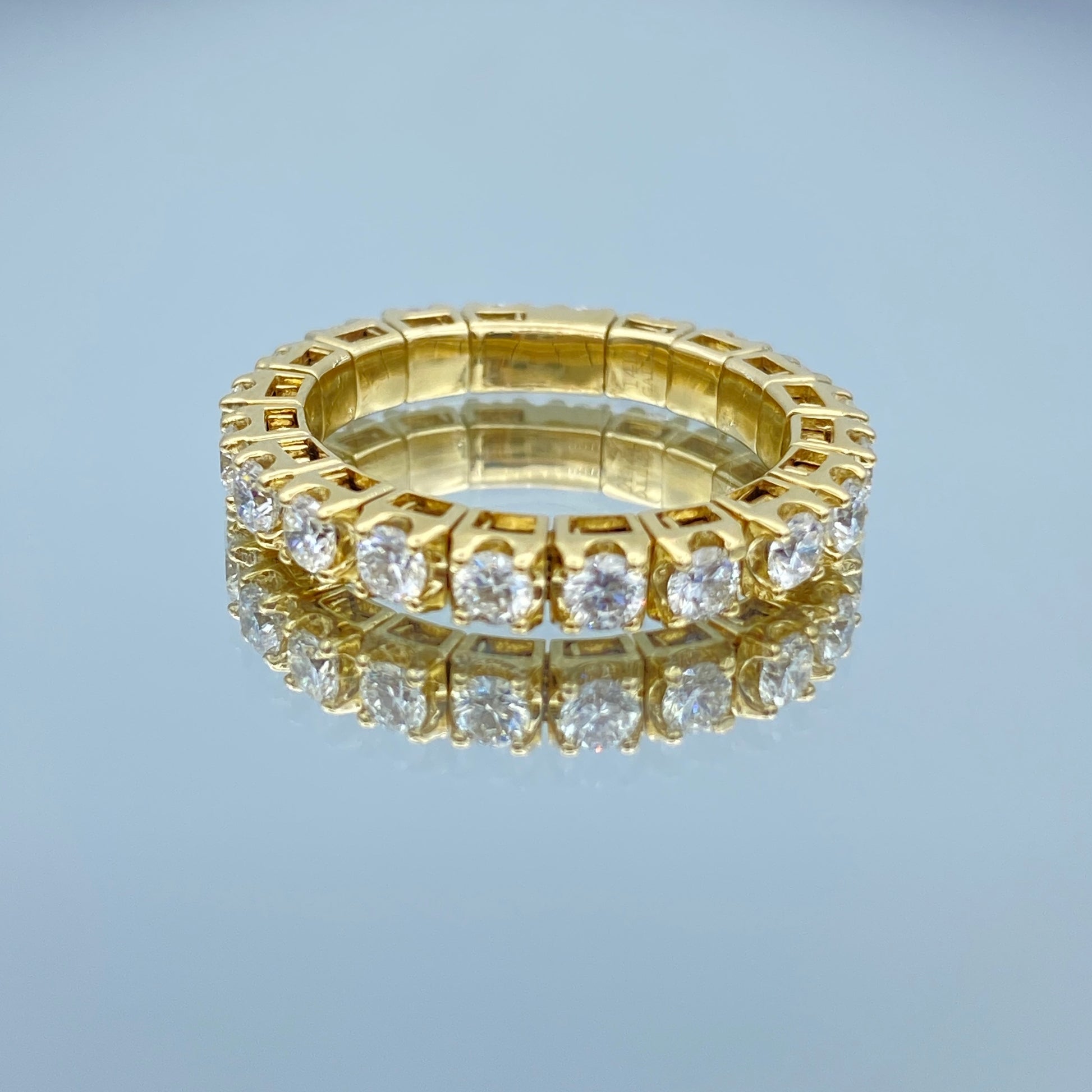 Diamond Flexible Eternity Ring in 14 K Yellow Gold - L and L Jewelry