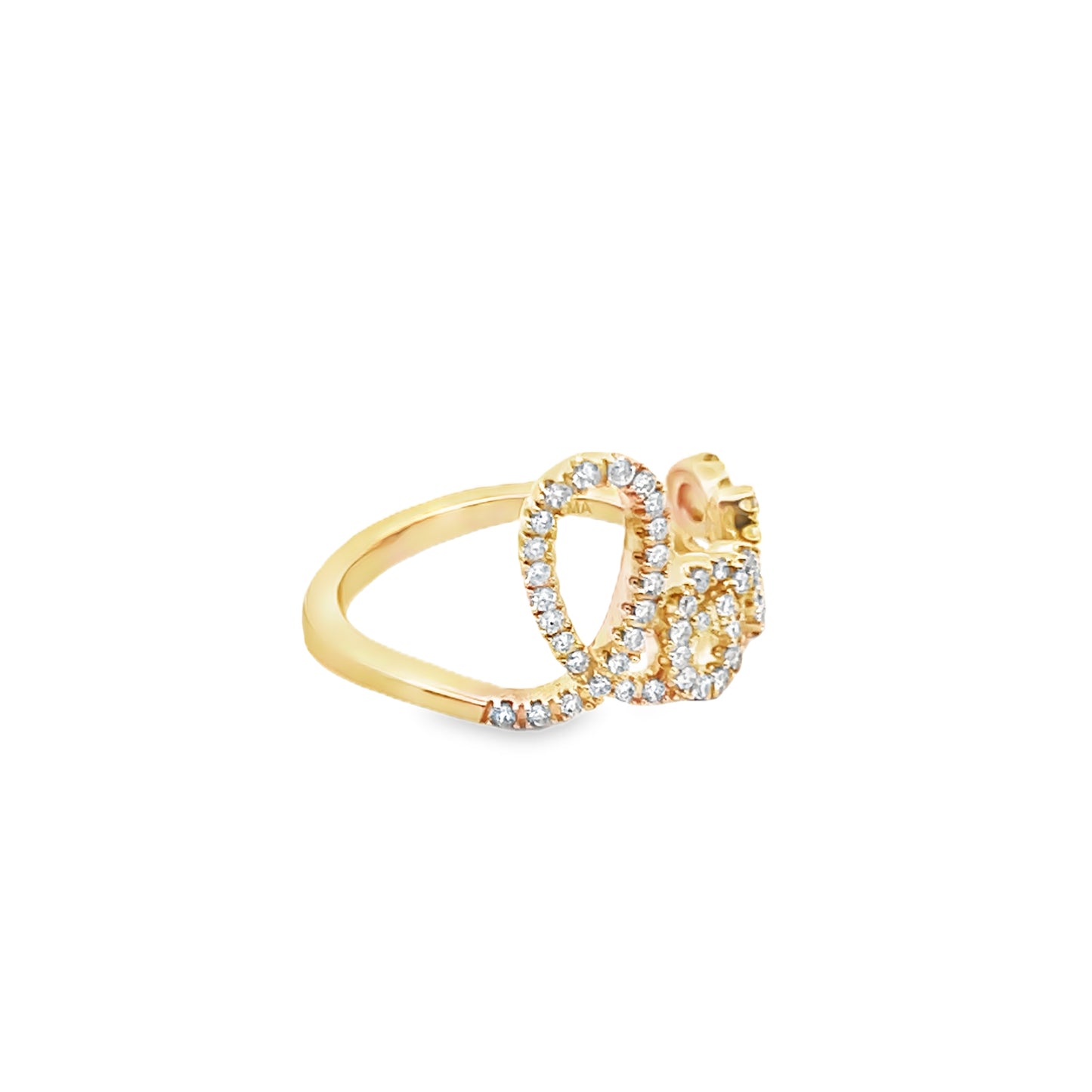 Love Diamond Ring in 14K Yellow Gold