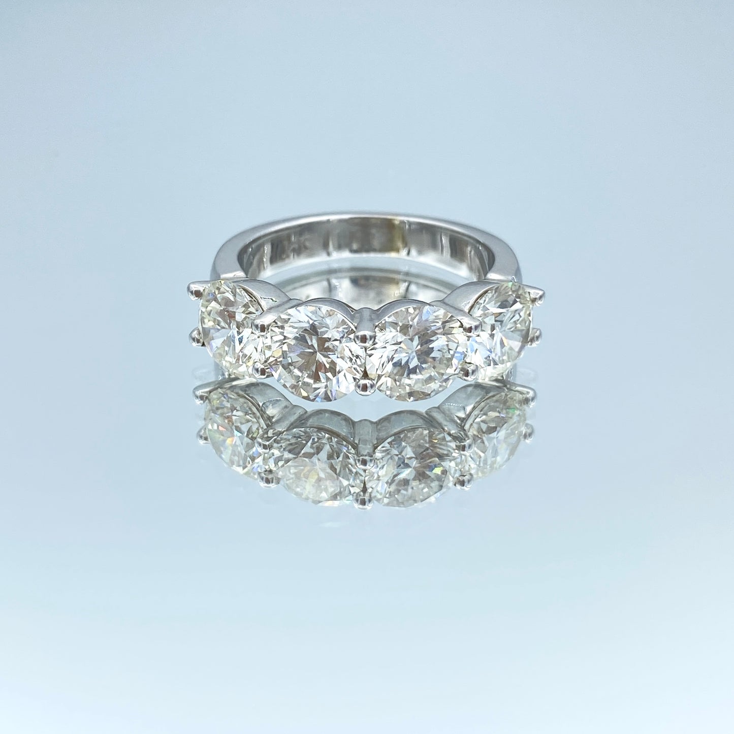 Four Stone Round-Cut Diamond Ring in  14K White Gold - L and L Jewelry