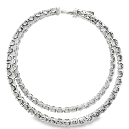 Inside-Out Diamond Hoop Earrings in 14K White Gold