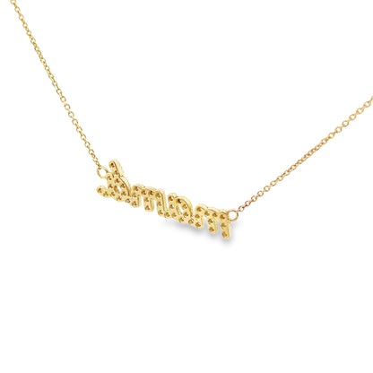 Mama Name Diamond Pendant Necklace in 14K Yellow Gold