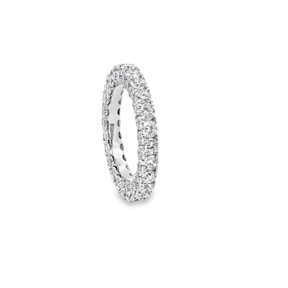 Three Sided Diamond Eternity Ring in Platinum