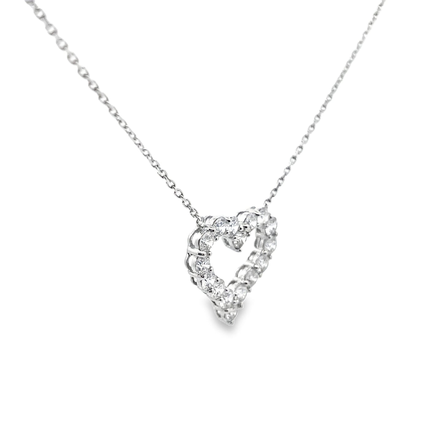 Diamond Heart Pendant Necklace in 14K Gold