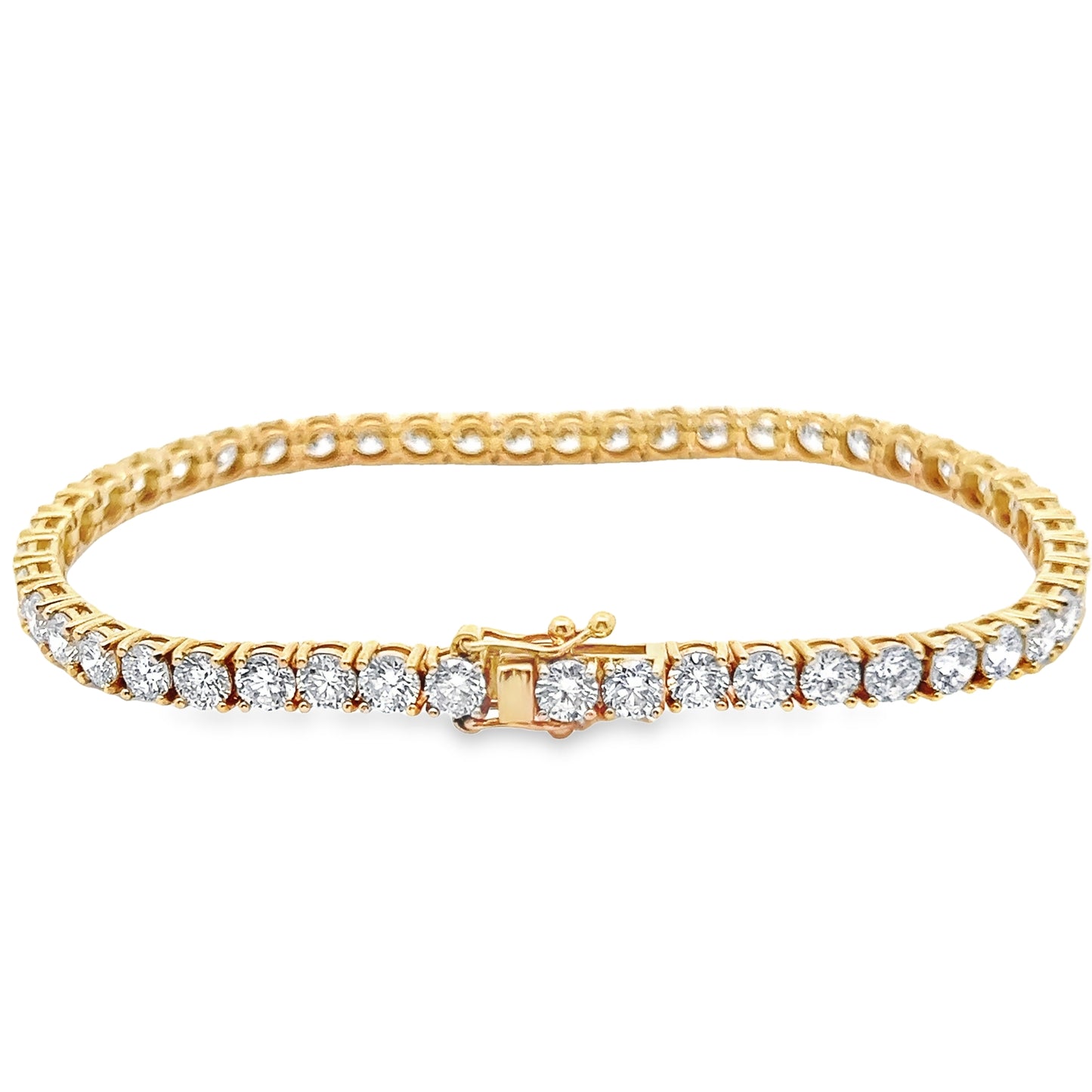 Classic Round-Cut Diamond Tennis Bracelet in 14K Gold