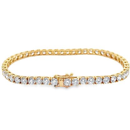 Classic Round-Cut Diamond Tennis Bracelet in 14K Gold