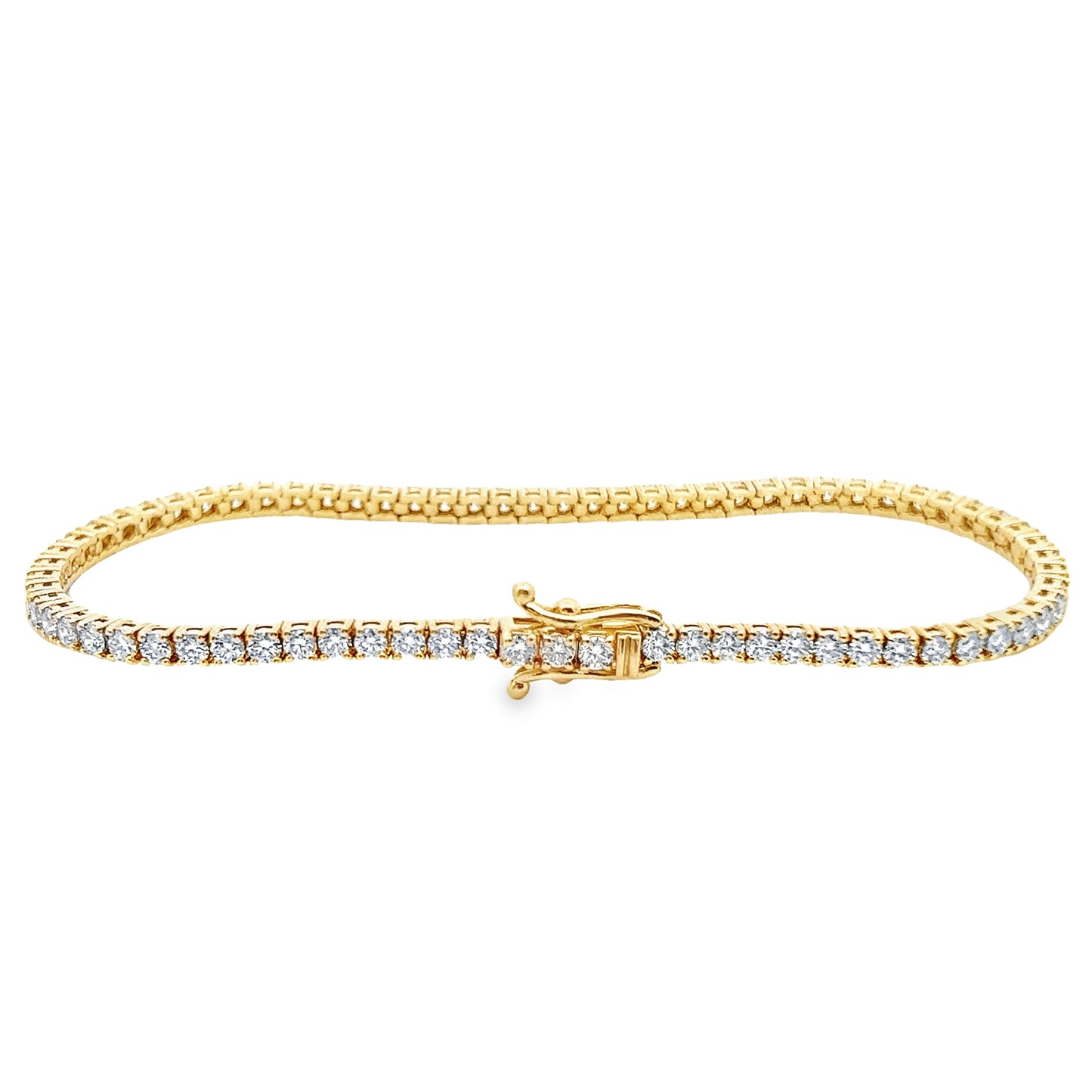 Classic Round-Cut Diamond Tennis Bracelet in 14K Gold