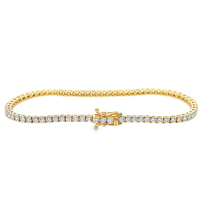 Classic Round-Cut Diamond Tennis Bracelet in 14K Gold