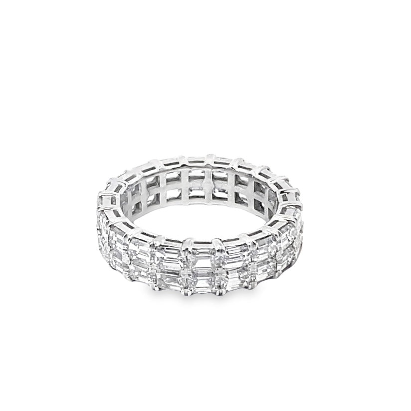 Double Row Diamond Eternity Ring in Platinum