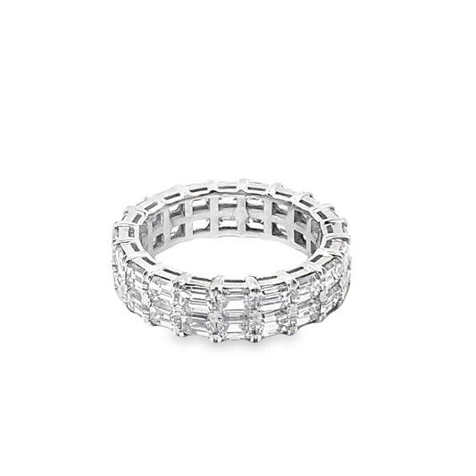 Double Row Diamond Eternity Ring in Platinum