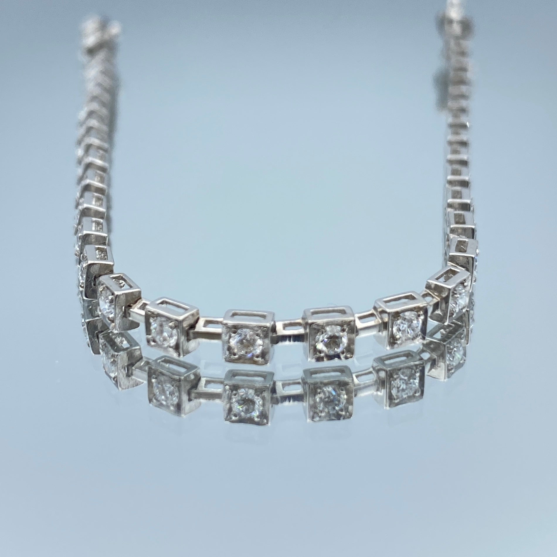 Tennis Diamond Bracelet in 14K White Gold - L and L Jewelry