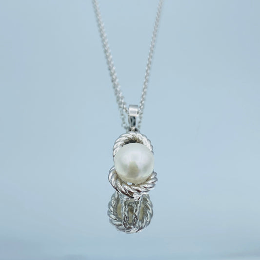 Pearl Necklace in 14K White Gold - L and L Jewelry