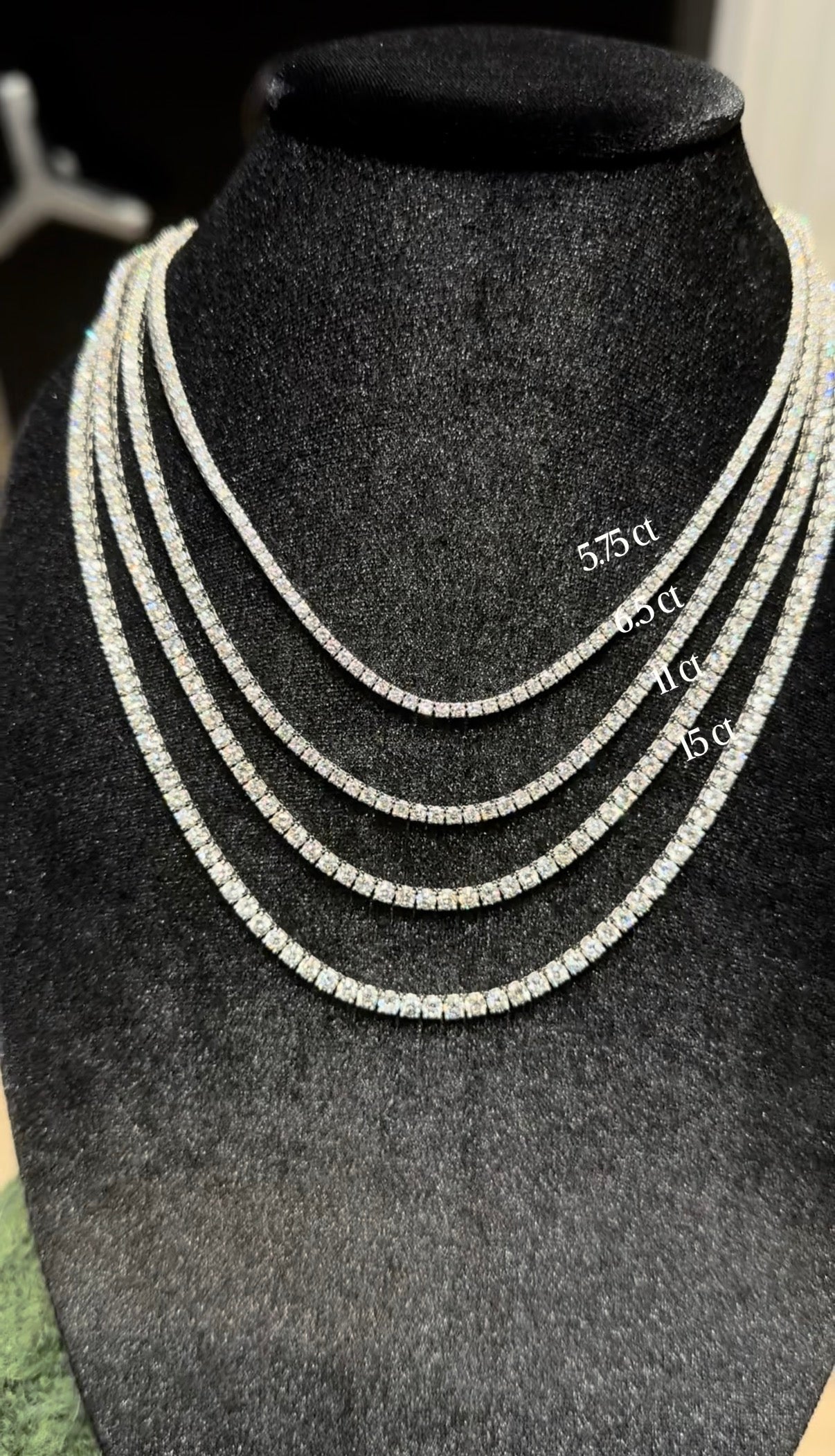 Classic 4-Prong Setting Diamond Tennis Necklace in 14K Gold