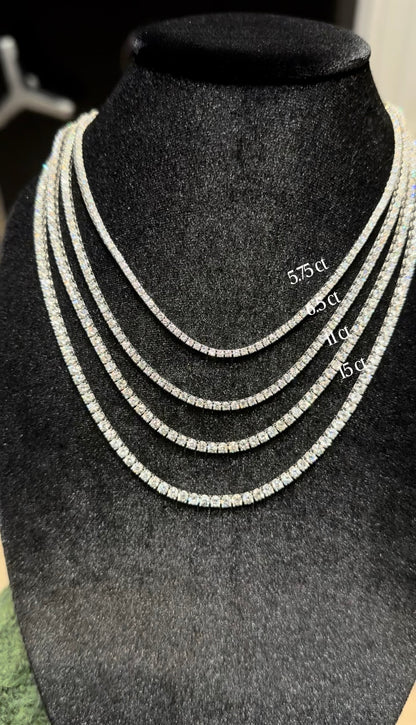 Classic 4-Prong Setting Diamond Tennis Necklace in 14K Gold