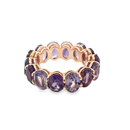 Oval-Cut Alexandrite Eternity Band in 14K Rose Gold