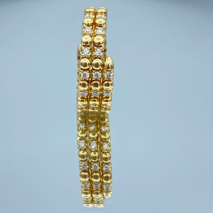 Flexible Diamond and 14K Yellow Gold Wraparound Ring - L and L Jewelry