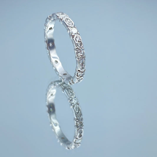 Diamond Eternity Band in 14K White Gold - L and L Jewelry