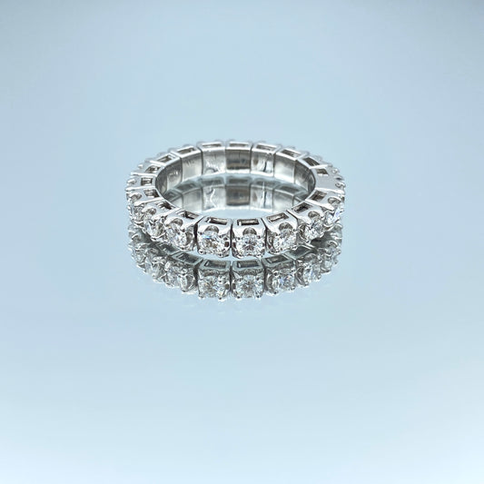 Diamond Flexible Eternity Ring in 14K White Gold - L and L Jewelry