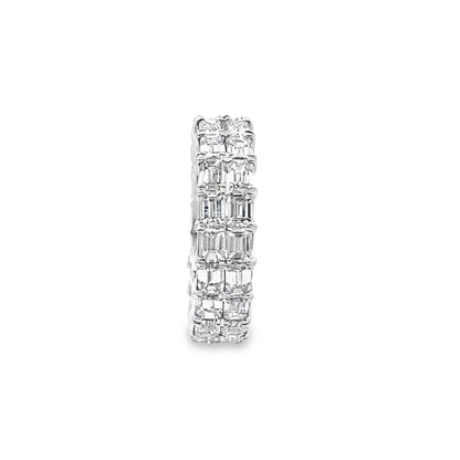 Double Row Diamond Eternity Ring in Platinum