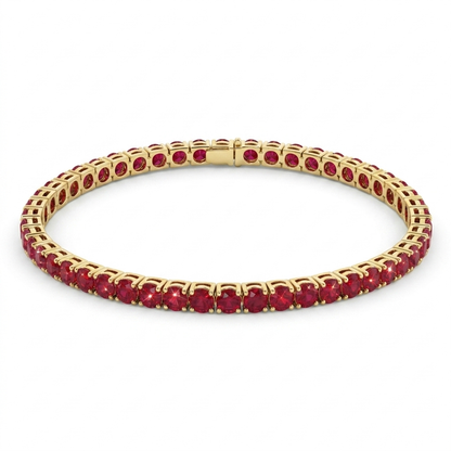 Ruby Tennis Bracelet in 14K Gold