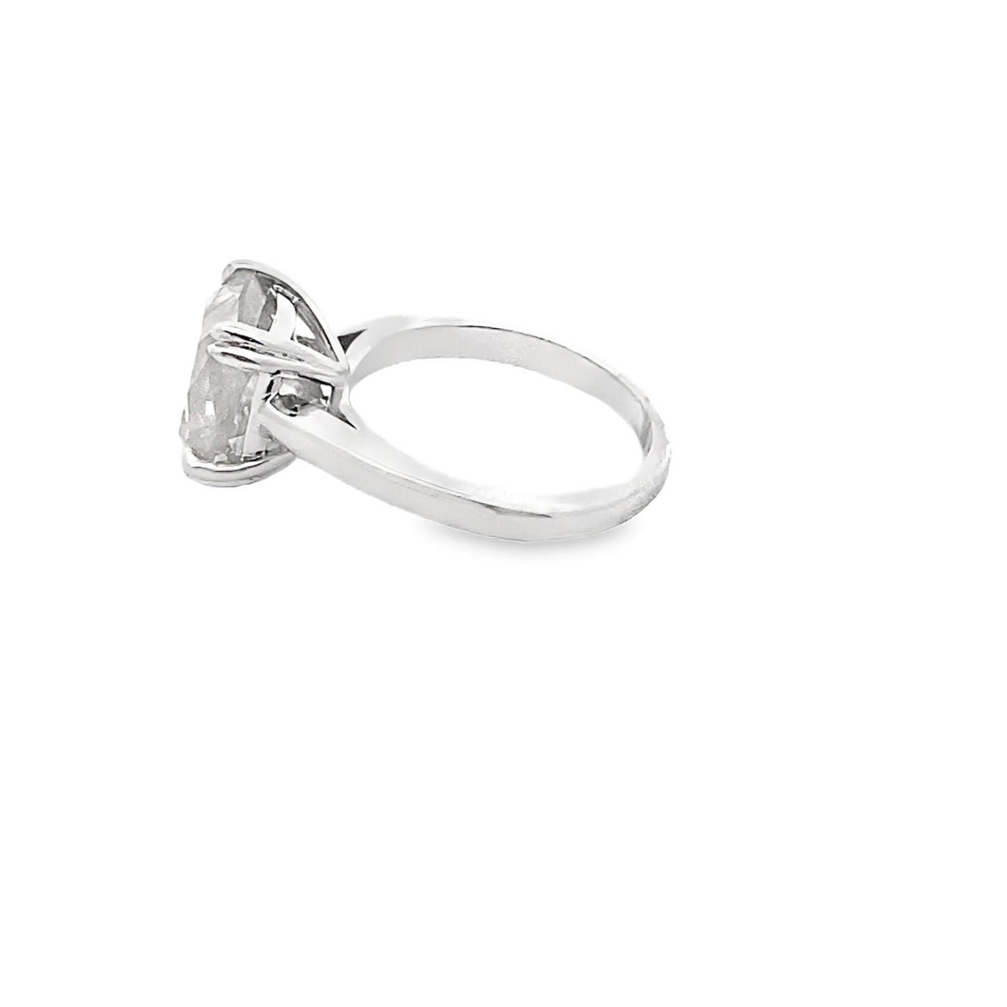 Solitaire Cushion-Cut Diamond Engagement Ring in 14K White Gold