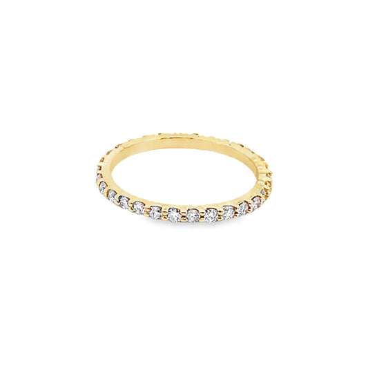 Round Brilliant-Cut Diamonds Eternity Ring in 14K Yellow Gold