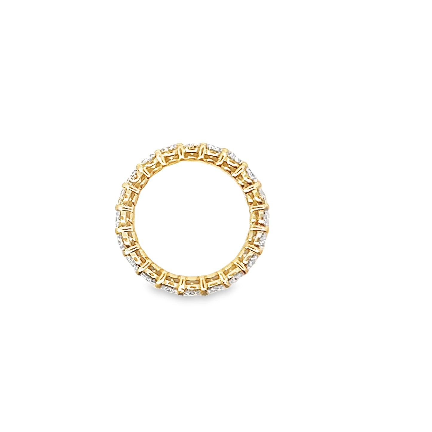 Oval Cut Eternity Band in 14K Yellow Gold