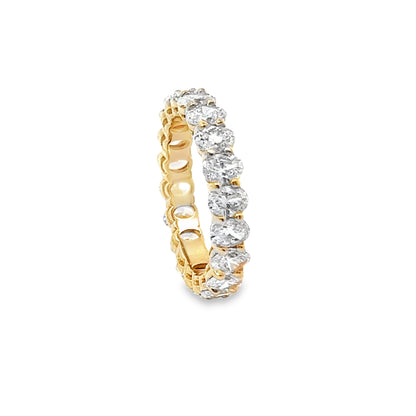 Oval Cut Eternity Band in 14K Yellow Gold