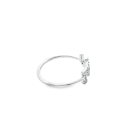 Diamond “I love you” Ring in 14K White Gold