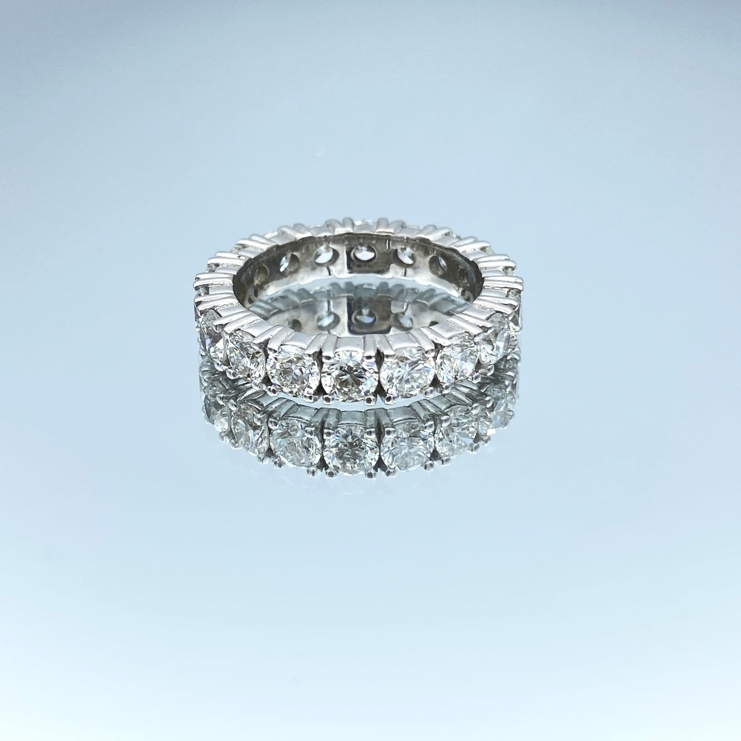 Round-Cut Diamond Eternity Ring in 14K White Gold - L and L Jewelry