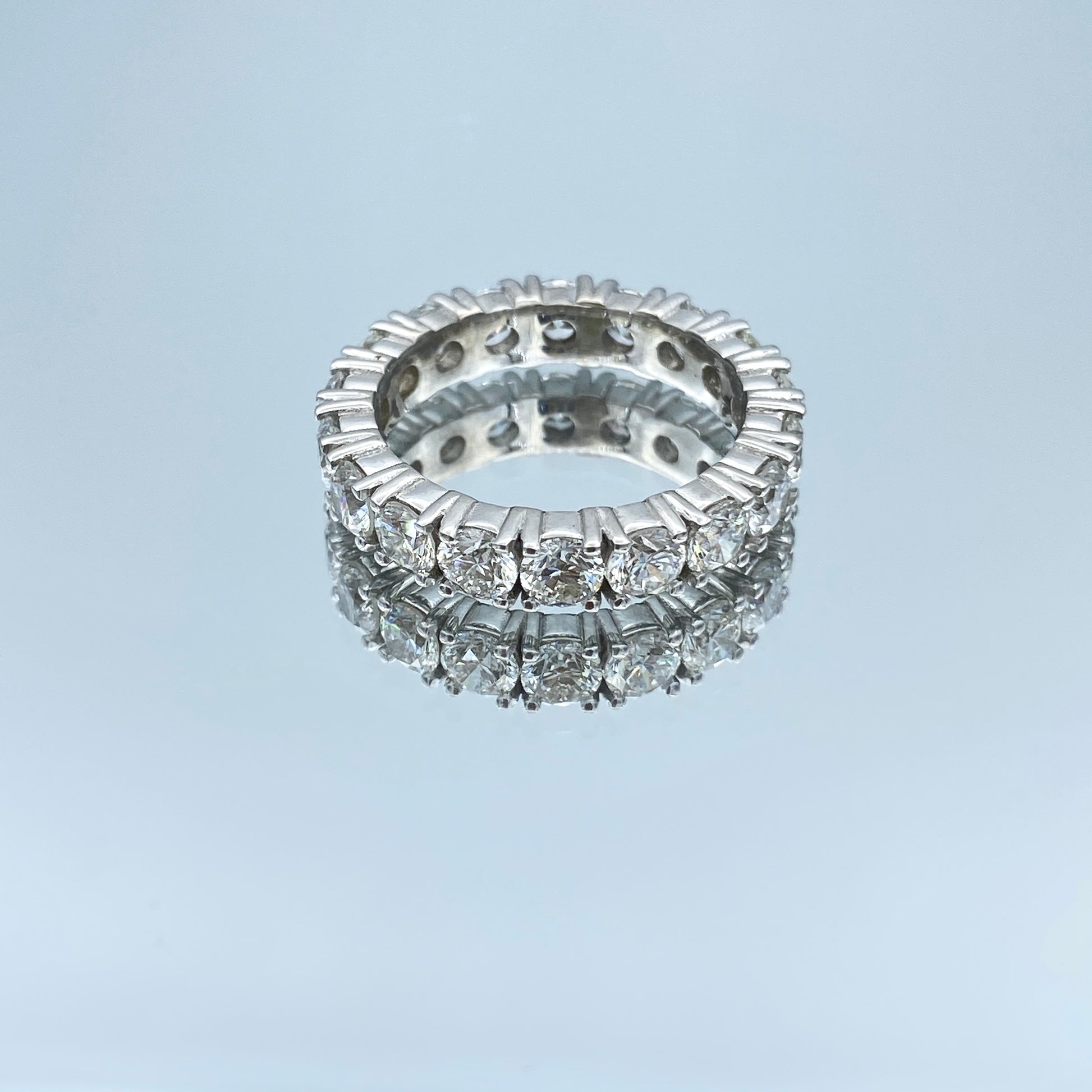 Round-Cut Diamond Eternity Ring in 14K White Gold - L and L Jewelry