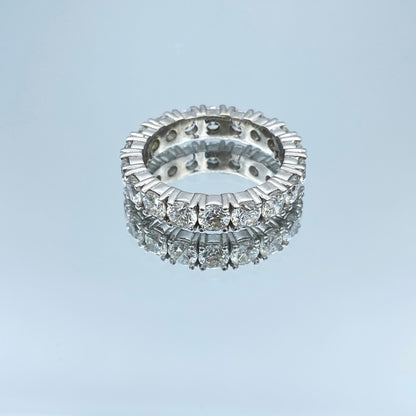 Round-Cut Diamond Eternity Ring in 14K White Gold - L and L Jewelry