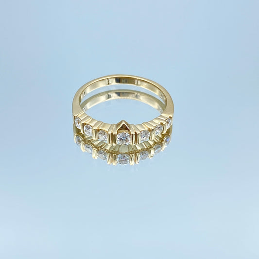 Seven Stone Diamond Ring in 14K Yellow Gold - L and L Jewelry