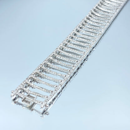 Fidelis Pave Setting Diamond Bracelet in 14K White Gold - L and L Jewelry