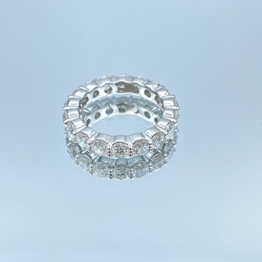 Round Brilliant-Cut Diamond Eternity Ring in 14K White Gold - L and L Jewelry